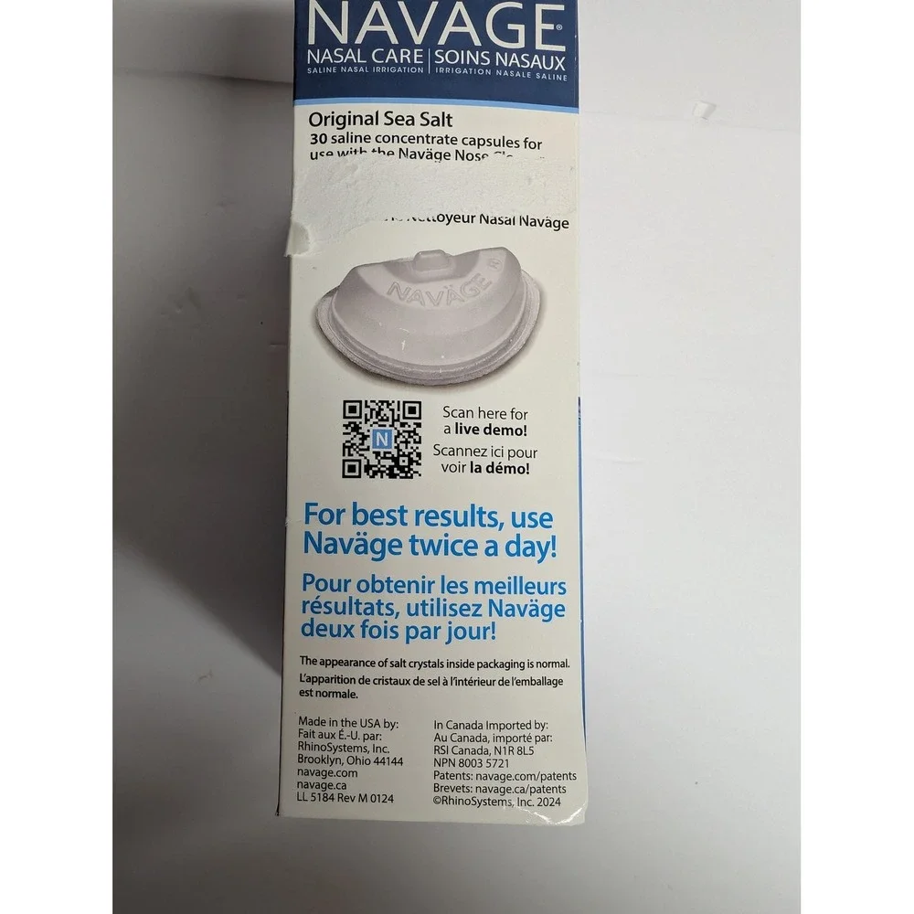 NEW Navage SaltPod Original 30 Saline Concentrate Capsules Nasal Care -Exp 01/28